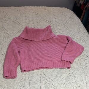 Pilcro Pink Turtleneck Women's Sweater XXS